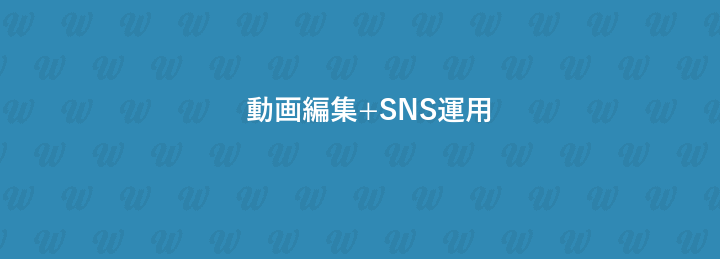 動画編集+SNS運用