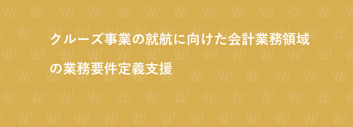 クルーズ事業の就航に向けた会計業務領域の業務要件定義支援