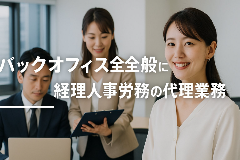 バックオフィス全般に挑戦！／経理人事労務職の代理業務