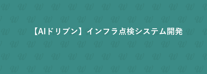 【AIドリブン】インフラ点検システム開発